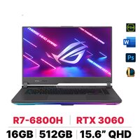 Laptop Asus Gaming ROG Strix G15 G513RM-HQ055W - AMD Ryzen 7-6800H, 16GB RAM, SSD 512GB, Nvidia GeForce RTX 3060 6GB GDDR6, 15.6 inch