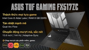 Laptop Asus Gaming TUF Dash F15 FX517ZC-HN077W - Intel core i5-12450H, 8GB RAM, SSD 512GB, Nvidia GeForce RTX 3050 4GB GDDR6 + Intel Iris Xe Graphics, 15.6 inch