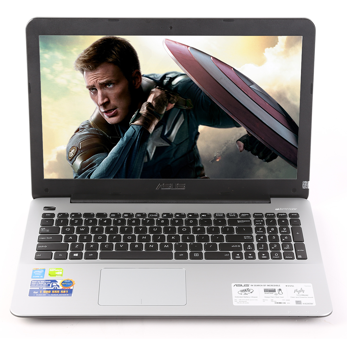 Laptop Asus K555LD-XX363D - Intel Core i5 4210U 1.7Ghz, 4GB DDR3, 500GB HDD, NVIDIA GeForce 820M 2GB, 15.6 inch