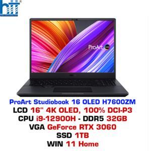 Laptop Asus ProArt Studiobook 16 OLED H7600ZM-L2079W - Intel core i9-12900H, 32GB RAM, SSD 1TB, Nvidia GeForce RTX 3060 6GB GDDR6, 16 inch