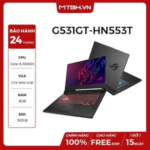 Laptop Asus Rog Strix G G531GT-HN553T - Intel Core i5-9300H, 8GB RAM, SSD 512GB, Nvidia GeForce GTX 1650 4GB GDDR5 + Intel UHD Graphics 630, 15.6 inch