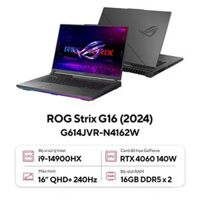 Laptop ASUS ROG Strix G16 G614JVR-N4162W (Intel Core i9 14900HX/ 32GB/ 1TB/ RTX 4060 8GB/ 16 inch QHD+ 240Hz/ Win 11/ Xám)