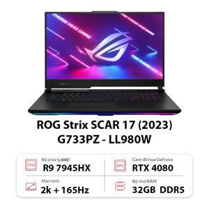 Laptop Asus ROG Strix Scar 17 G733PZ-LL980W - AMD Ryzen 9 7940HS, 32GB RAM, SSD 1TB, Nvidia GeForce RTX 4080 12GB GDDR6, 17.3 inch