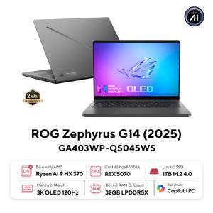 Laptop Asus ROG Zephyrus G14 GA403WP-QS045WS - Ryzen™AI 9 HX 370, Ram 32GB, SSD 1TB, RTX 5070, 14.0 inch