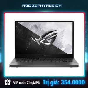 Laptop Asus ROG Zephyrus G14 GA401IHR-HZ009T - AMD Ryzen 7 4800HS, 8GB RAM, SSD 512GB, Nvidia GeForce GTX 1650 4GB GDDR6 + AMD VEGA Graphics, 14 inch