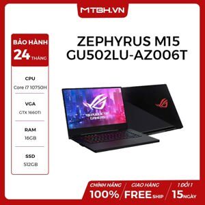 Laptop Asus ROG Zephyrus M15 GU502LU-AZ006T - Intel Core i7-10750H, 16GB RAM, SSD 512GB, Nvidia GeForce GTX 1660Ti 6GB GDDR6, 15.6 inch