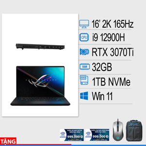 Laptop Asus ROG Zephyrus M16 GU603ZW-K8021W - Intel core i9-12900H, 32GB RAM, SSD 1TB, Nvidia GeForce RTX 3070 Ti 8GB GDDR6, 16 inch