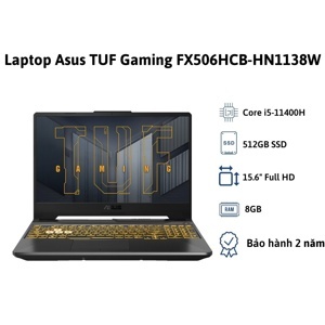 Laptop Asus TUF Gaming F15 FX506HCB-HN1138W - Intel Core i5-11400H, 8GB RAM, SSD 512GB, Nvidia GeForce RTX 3050 4GB GDDR6, 15.6 inch