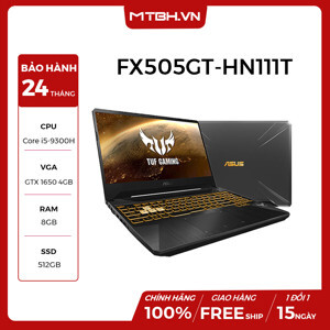 Laptop Asus TUF Gaming FX505GT-HN111T - Intel Core i5-9300H, 8GB RAM, SSD 512GB, Nvidia GeForce GTX 1650 4GB GDDR5 + Intel UHD Graphics 630, 15.6 inch