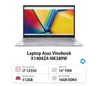 Laptop ASUS Vivobook 14 X1404ZA-NK389W