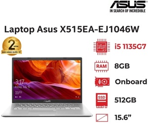 Laptop Asus VivoBook 15 X515EA-EJ1046W - Intel core i5-1135G7, 8GB RAM, SSD 512GB, Intel Iris Xe Graphics, 15.6 inch