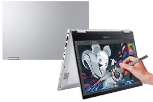 Laptop Asus VivoBook Flip 14 TP470EA-EC346W - Intel Core i3-1115G4, 4GB RAM, SSD 512GB, Intel UHD, 14 inch