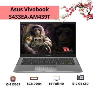 Laptop Asus VivoBook S14 S433EA-AM439T - Intel Core i5-1135G7, 8GB RAM, SSD 512GB, Intel Iris Xe Graphics, 14 inch