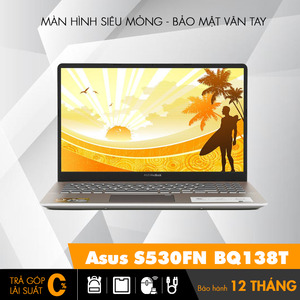 Laptop Asus Vivobook S15 S530FN-BQ138T - Intel core i7-8565U, 8GB RAM, HDD 1TB, Nvidia GeForce MX150 2GB GDDR5 15.6 inch