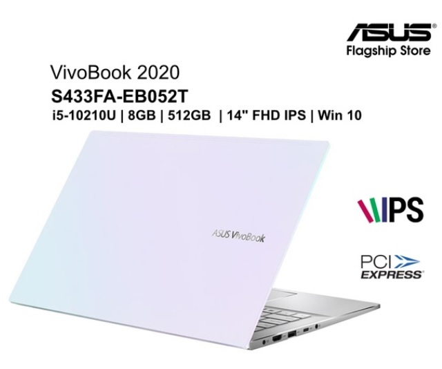 Laptop Asus Vivobook S433FA-EB052T - Intel core i5-10210U, 8GB RAM, SSD 512GB, Intel HD Graphics, 14 inch