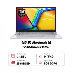 Laptop Asus Vivobook X1404VA-NK124W - Intel Core i3-1315U, 8GB RAM, SSD 256GB, Intel UHD Graphics, 14 inch
