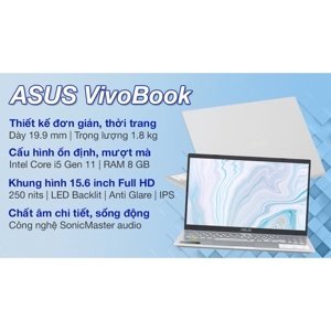 Laptop Asus VivoBook X515EP-BQ186T - Intel core i5 1135G7, 8GB RAM, SSd 512GB, Nvidia Geforce MX330 2GB, 15.6 inch