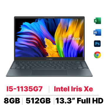 Laptop Asus ZenBook 13 OLED UX325EA-KG656W - Intel Core i5-1135G7, 8GB RAM, SSD 512GB, Intel Iris Xe Graphics, 13.3 inch