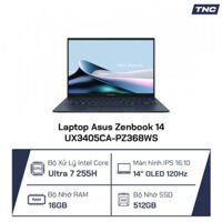 Laptop Asus Zenbook 14 UX3405CA-PZ368WS Core Ultra 7 255H/ 16GB/ 512GB SSD/ 14 Inch 3K OLED/ Win 11/ Xanh