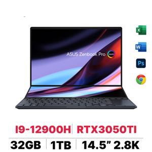Laptop Asus Zenbook Pro 14 Duo OLED UX8402ZE-M3074W - Intel core i9-12900H, 32GB RAM, SSD 1TB, Nvidia GeForce RTX 3050 Ti 4GB GDDR6, 14.5 inch