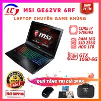 Laptop chuyên game - msi ge62vr 6rf core i7-6700hqvga rời nvidia gtx 1060- 6g màn 15.6in full hd ips