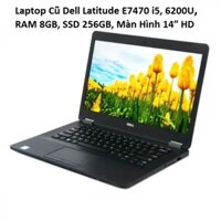 Laptop Cũ Dell Latitude E7470 I5, 6200U, Ram 8Gb, Ssd 256Gb, Màn Hình 14″ Hd (Đặt 2 Tiếng)