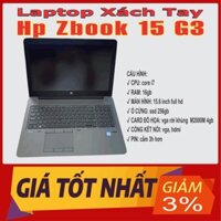 Laptop cũ Hp Zbook 15 G3 | core i7 | Ram 16gb | Ssd 256gb | Vga Khủng M2000m