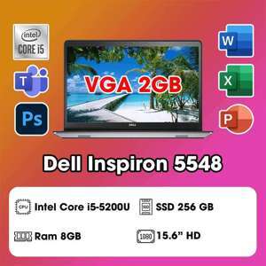 Laptop DELL 5548 - Intel CORE I5 5200U, Ram 8GB, 1TB 5400rpm, VGA R7 M270 4GB, 15.6inches
