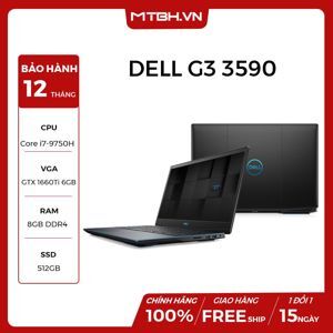 Laptop Dell G3 Inspiron 3590 70191515 - Intel Core i7-9750H, 8GB RAM, SSD 512GB, Nvidia GeForce GTX 1660Ti 6GB GDDR6, 15.6 inch