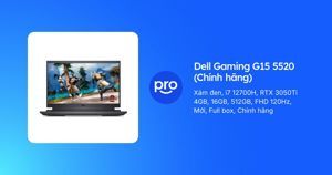 Laptop Dell Gaming G15 5520 - Intel core i7-12700H, 16GB RAM, SSD 1TB, Nvidia GeForce RTX 3060 Max-Q 6GB GDDR6, 15.6 inch