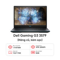Laptop DELL Gaming G3 3579 I7-8750H / 8GB RAM / 256GB SSD / GTX 1050Ti / Màn 15.6 inch FHD / Kèm sạc - Hàng cũ đẹp