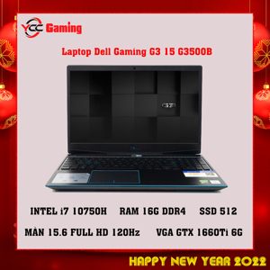 Laptop Dell Gaming G3 G3500B P89F002 - Intel Core i7-10750H, 16GB RAM, SSd 512GB, Nvidia GeForce GTX 1660Ti 6GB GDDR6 + Intel UHD Graphics, 15.6 inch