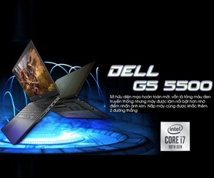 Laptop Dell Gaming G5 15 5500 70252800 - Intel Core i7, 16GB RAM, SSD 512GB, Intel UHD Graphics + Nvidia GeForce RTX 2070 Max-Q Design, 15.6 inch