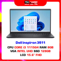 Laptop Dell Inspiron 15 3511 (Core ™ i3-1115G4 | 8GB | 128GB | Intel® UHD | 15.6-inch FHD | Win 11 | Đen)