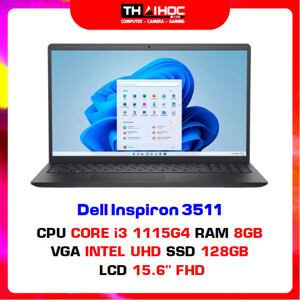 Laptop Dell Inspiron 3511 - Intel core i3-1115G4, 8GB RAM, SSD 128GB, Intel UHD Graphics, 15.6 inch
