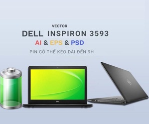 Laptop Dell Inspiron 3593 70197459 - Intel Core i7-1065G7, 8GB RAM, HDD 1TB, Nvidia Geforce MX230 2GB GDDR5, 15.6 inch