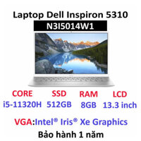 Laptop Dell Inspiron 5310 N3I5014W1 Core i5-11320H | 8GB | 512GB | Intel Iris Xe | 13.3 inch QHD+ | Win 10 | Office | Bạc