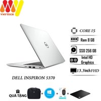 Laptop Dell Inspiron 5370 màu bạc cao cấp, màn 13.3inch FHD, Core i5, Ram 8gb, ổ đĩa cứng SSD 256, laptop zin lướt 99%