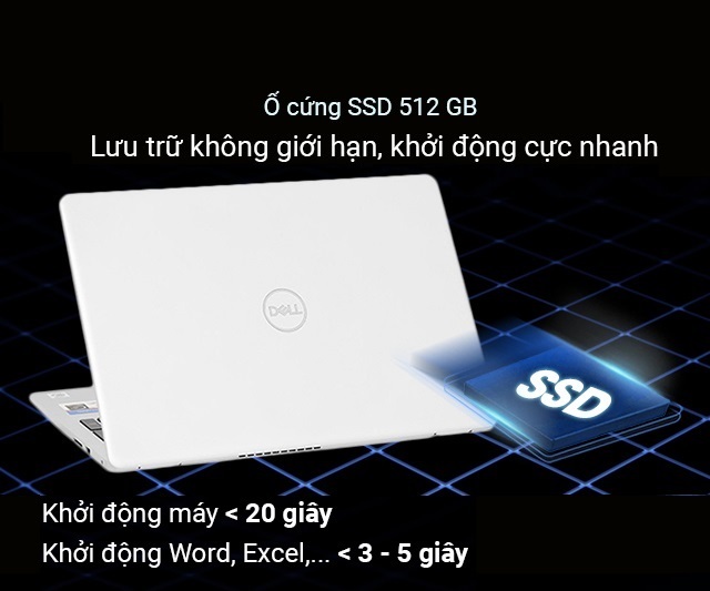 Laptop Dell Inspiron 5593 7WGNV1 - Intel core i5-1035G1, 8GB RAM, SSD 512GB, Intel UHD Graphics, 15.6 inch
