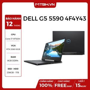 Laptop Dell Inspiron G5 5590 4F4Y43 - Intel Core i7-9750H, 8GB RAM, SSD 256GB, Nvidia GeForce GTX 1660Ti 6GB GDDR6, 15.6 inch