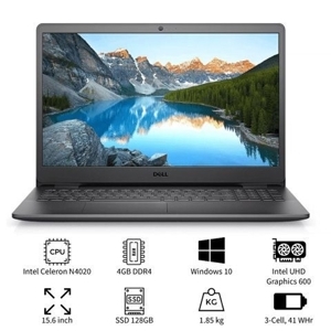 Laptop Dell Inspiron N3510 - Intel Celeron N4020, SSD 128GB, 4GB RAM,  Intel UHD Graphics 600, 15.6 inch
