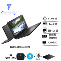 Laptop Dell latitude 3300 cấu hình cao giá tốt, Core i5 8250U, Ram 4GB, ổ cứng SSD 128GB, màn 13.3 HD, Laptop cũ giá rẻ