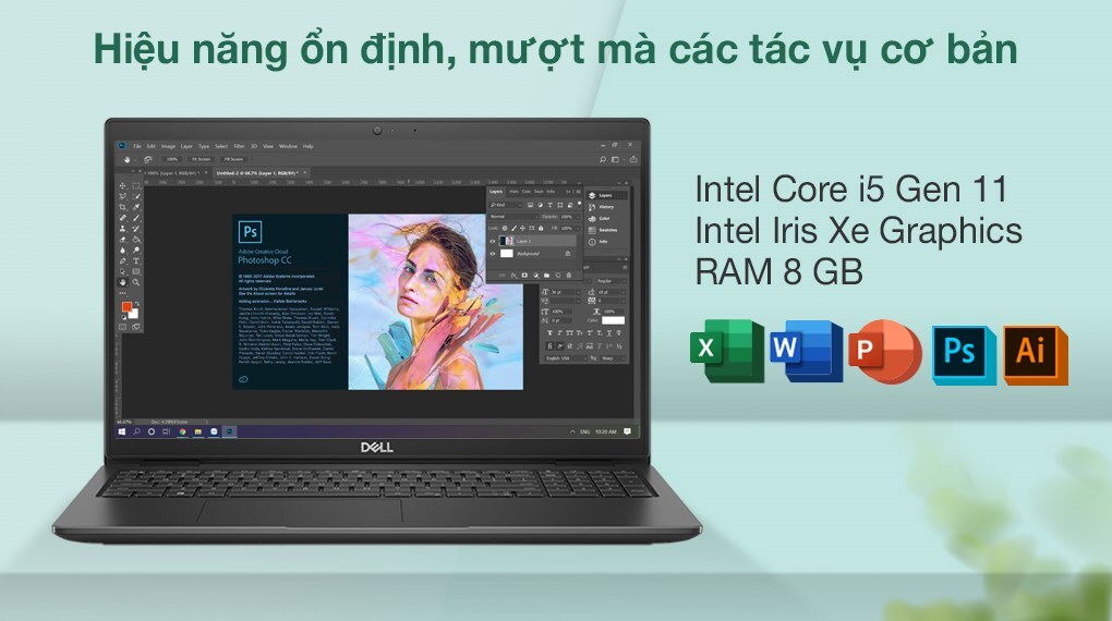 Laptop Dell Latitude 3520 70251593 - Intel Core i5-1135G7, 8GB RAM, SSD 256GB, Intel UHD Graphics, 15.6 inch