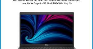 Laptop Dell Latitude 3520 70280540 - Intel Core i7-1165G7, 8Gb RAM, SSD 512GB, Intel Iris Xe Graphics, 15.6 inch