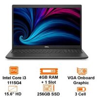 Laptop Dell Latitude 3520 70251603 Intel Core i3-1115G44GB1slot256 GB PCIe15.6 HDDosBlack- Hàng chính hãng