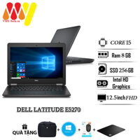 Laptop Dell Latitude 5270, E5270 cấu hình cao zin 99%, Core i5, Ram 8gb, ổ cứng SSD 256, màn 12.5 HD, laptop zin cao cấp
