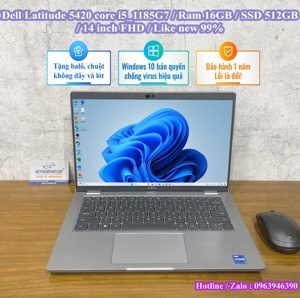 Laptop Dell Latitude 5420 - Intel Core i7-1185G7, 16GB RAM, SSD 512GB, Intel Iris Xe Graphics, 14 inch
