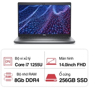 Laptop Dell Latitude 5430 L5430I714U3Y - Intel core i7-1255U, 8GB RAM, SSD 256GB, Intel Iris Xe Graphics, 14 inch
