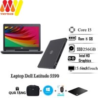 Laptop Dell Latitude 5590, Core i5-8250U, Ram 8GB, SSD 256GB, 15.6inch Touch, kèm bộ quà tặng