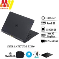 Laptop Dell Latitude 7250, E7250 cấu hình cao Core i7 mỏng nhẹ zin lướt 99%, Ram 8gb, ổ cứng SSD 256gb, màn 12.5inch HD